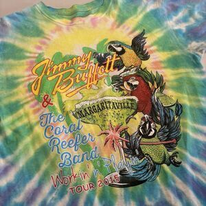 JIMMY BUFFETT & CORAL REEFER BAND 2015 workin' n' playin' Double Side Tie Dye L